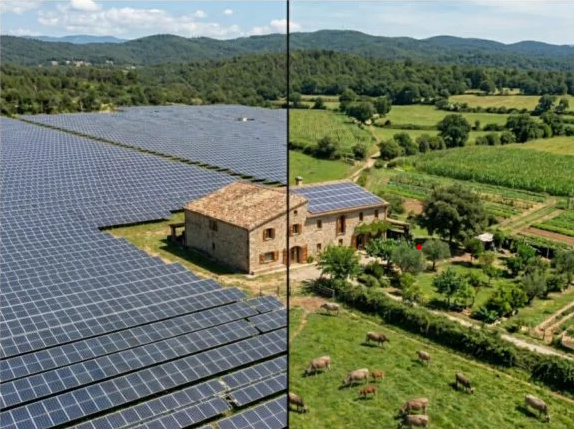 Aerogeneradores en el territorio — campaña Aturem el PLATER